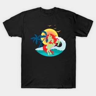 Cute Unicorn Summer Vacation T-Shirt